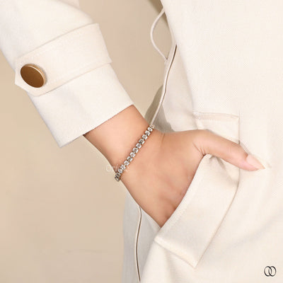 lab grown diamond bracelet oval tennis design