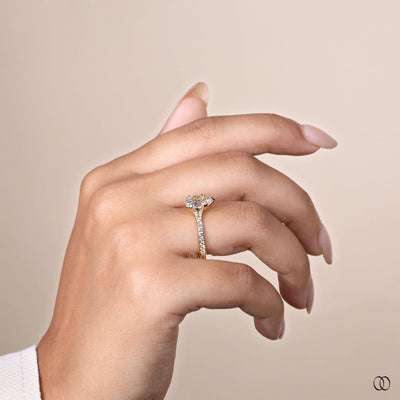 Antique engagement ring inspired pear cut design