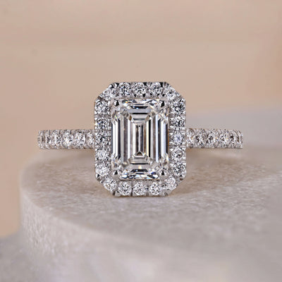 emerald cut diamond engagement ring yellow gold