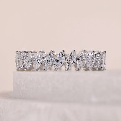 marquise diamond wedding band eternity band