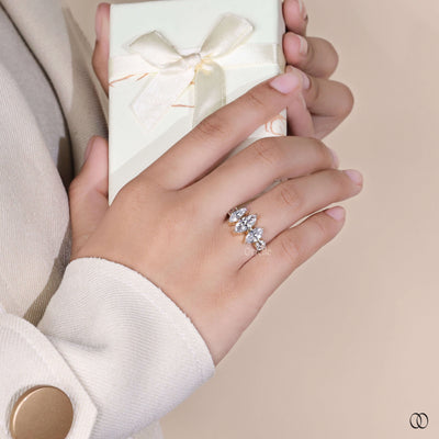 unique setting ring 5 stone diamond engagement ring