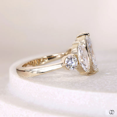 unique design ring 5 stone marquise diamond ring