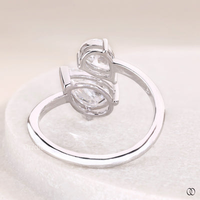 handmade ring toi et moi diamond engagement ring