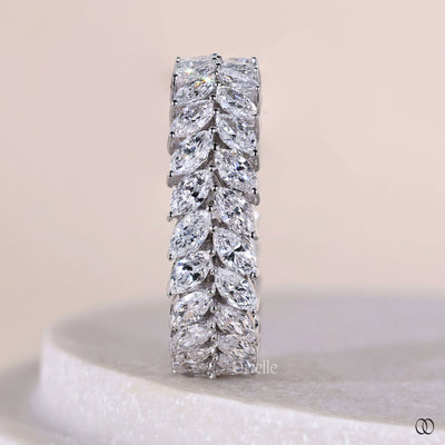 unique marquise diamond wedding band full eternity style