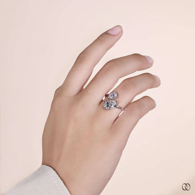 lab grown diamond ring toi et moi style ring