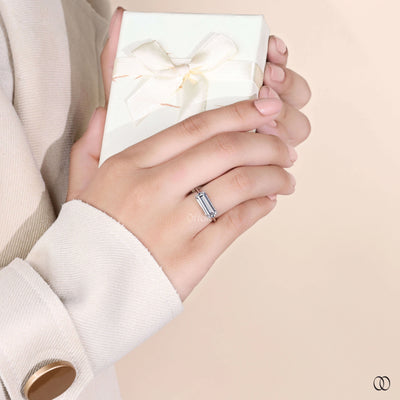 unique setting ring baguette cut diamond ring