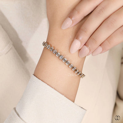 designer style bracelet white gold diamond band