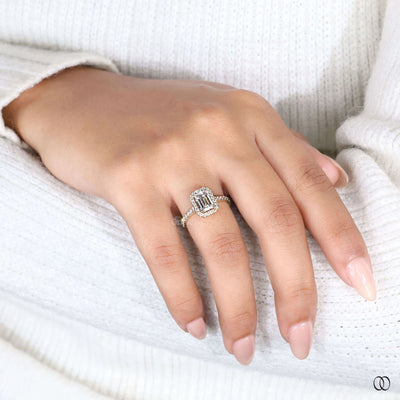 handmade ring emerald cut diamond engagement ring