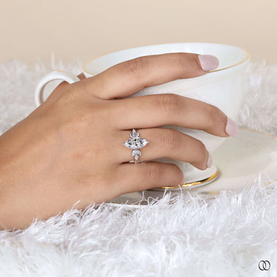 Antique engagement ring inspired marquise design