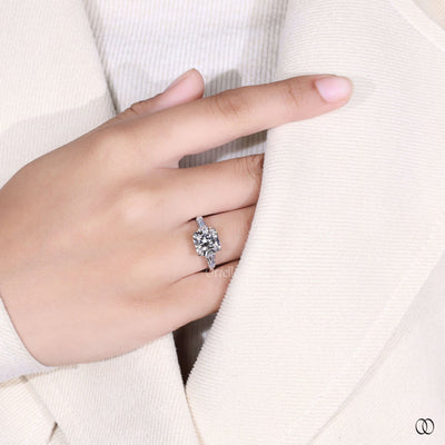 prong setting ring cushion cut engagement ring