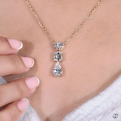 artisan heart diamond pendant with prong setting