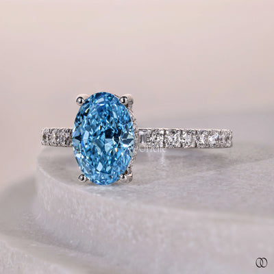 hidden halo ring oval diamond engagement ring