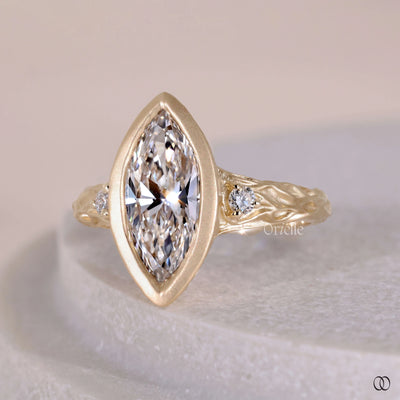 nature inspired diamond ring