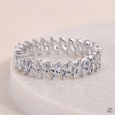 garland style setting marquise diamond band