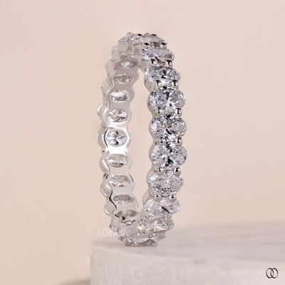 pave setting white gold wedding band design