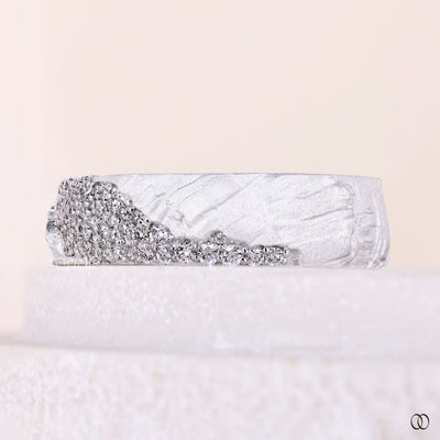 wedding band for men white gold ring