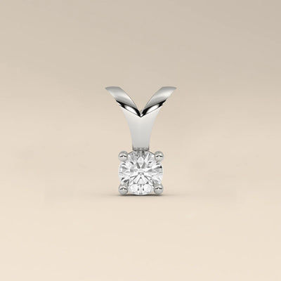 round moissanite pendant handmade silver design