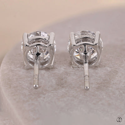 14k white gold earrings diamond solitaire studs