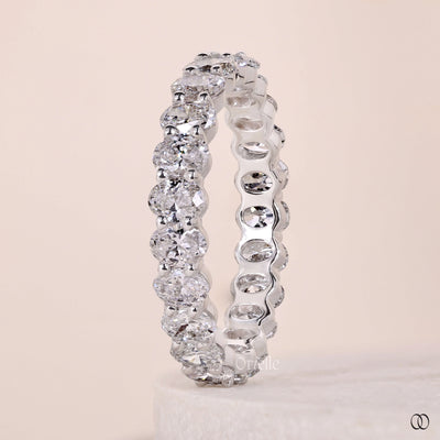 unique setting band oval diamond wedding ring