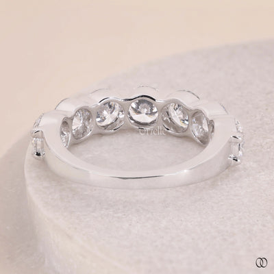 white gold band round diamond anniversary band