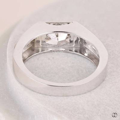 handmade band white gold wedding ring