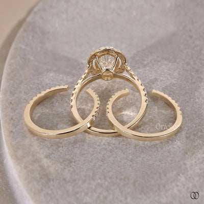 open wedding band round half eternity ring