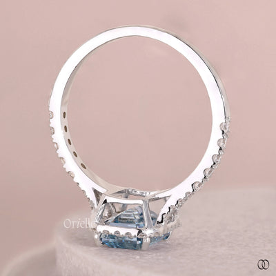 cathedral setting white gold engagement ring