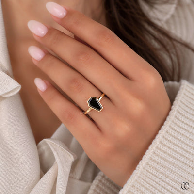 yellow gold bezel set engagement ring