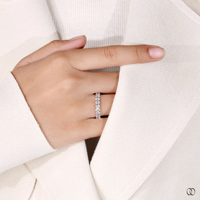 lab grown diamond band oval eternity style