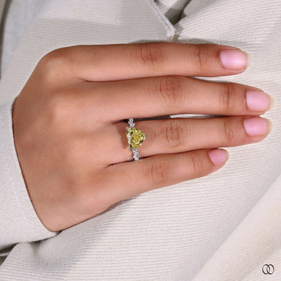 prong setting ring heart diamond engagement