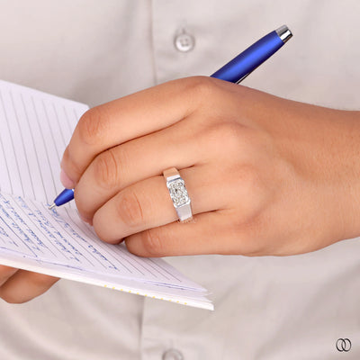 lab grown diamond band men's wedding ring