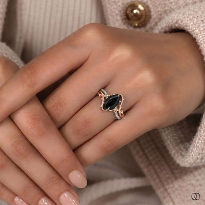 handmade gothic engagement ring