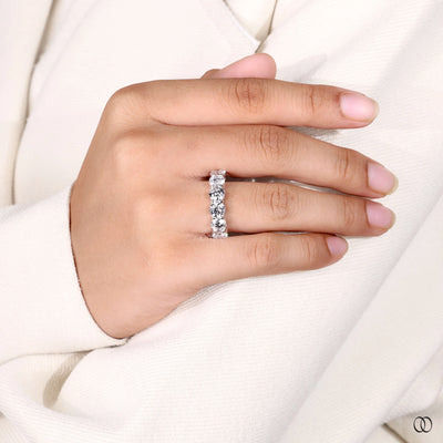 handmade band seven diamond wedding ring