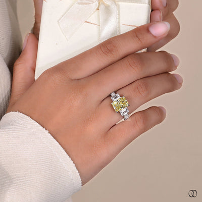 unique design ring hidden halo diamond style