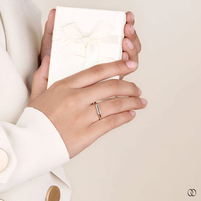 solitaire moissanite ring minimalist design