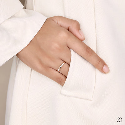 lab grown diamond band round wedding ring
