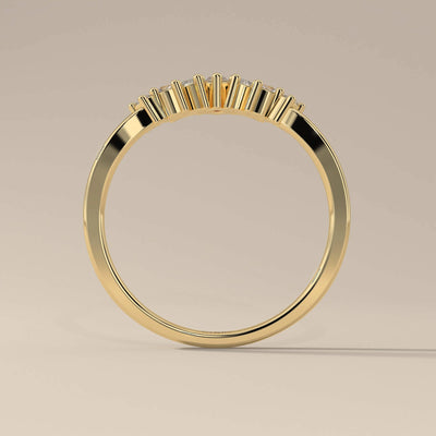 unique design marquise and round tiara style wedding band