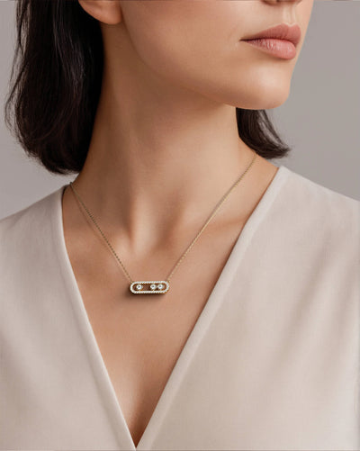 Designer 3 diamond pendant with lab-grown diamonds