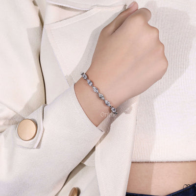 white gold bracelet marquise diamond tennis band
