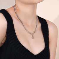 Luxury Pear Shape Diamond Necklace Jewellery Gift For Women