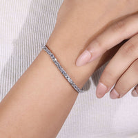 Minimalist Emerald Diamond Tennis Bracelet Gift for Her