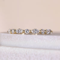 Marquise Cut Diamond Half Eternity Wedding Band