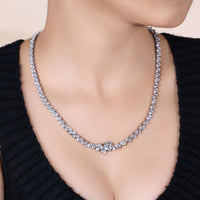 Unique Marquise And Pear Diamond Necklace In Elegant Sparkle