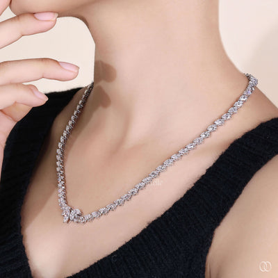 marquise diamond necklace pear cut pendant design
