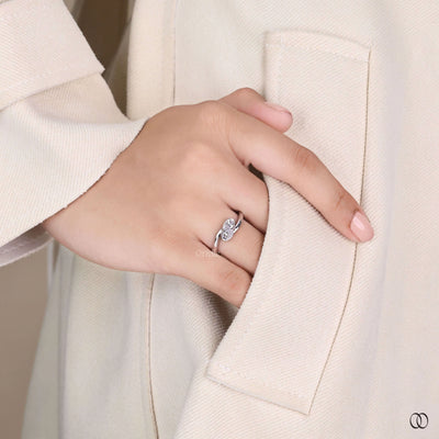 handmade ring pear cut toi et moi design
