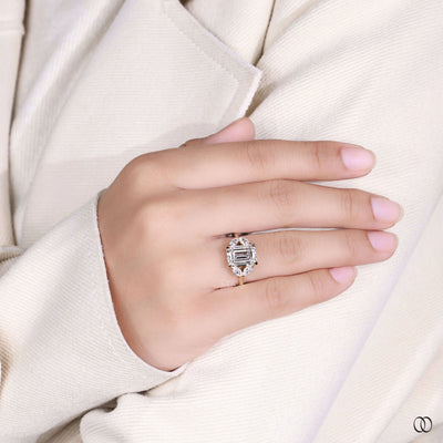 side marquise diamond ring yellow gold ring
