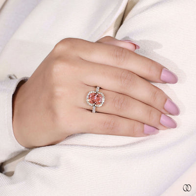 Unique cushion cut diamond engagement ring design
