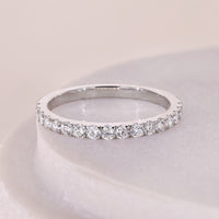 Round Diamonds Half Eternity Wedding Band Gift For Her
