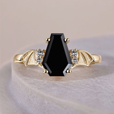 Vintage engagement ring gothic design
