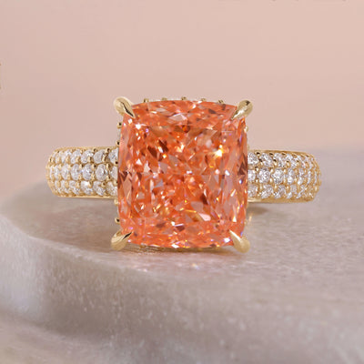 cushion cut engagement ring hidden halo setting
